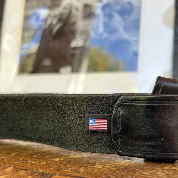 ***SOLD*** Ralph Lauren POLO JEANS COMPANY RALPH LAUREN   XS-S BLK LEATHER BELT - Picture 8 of 13